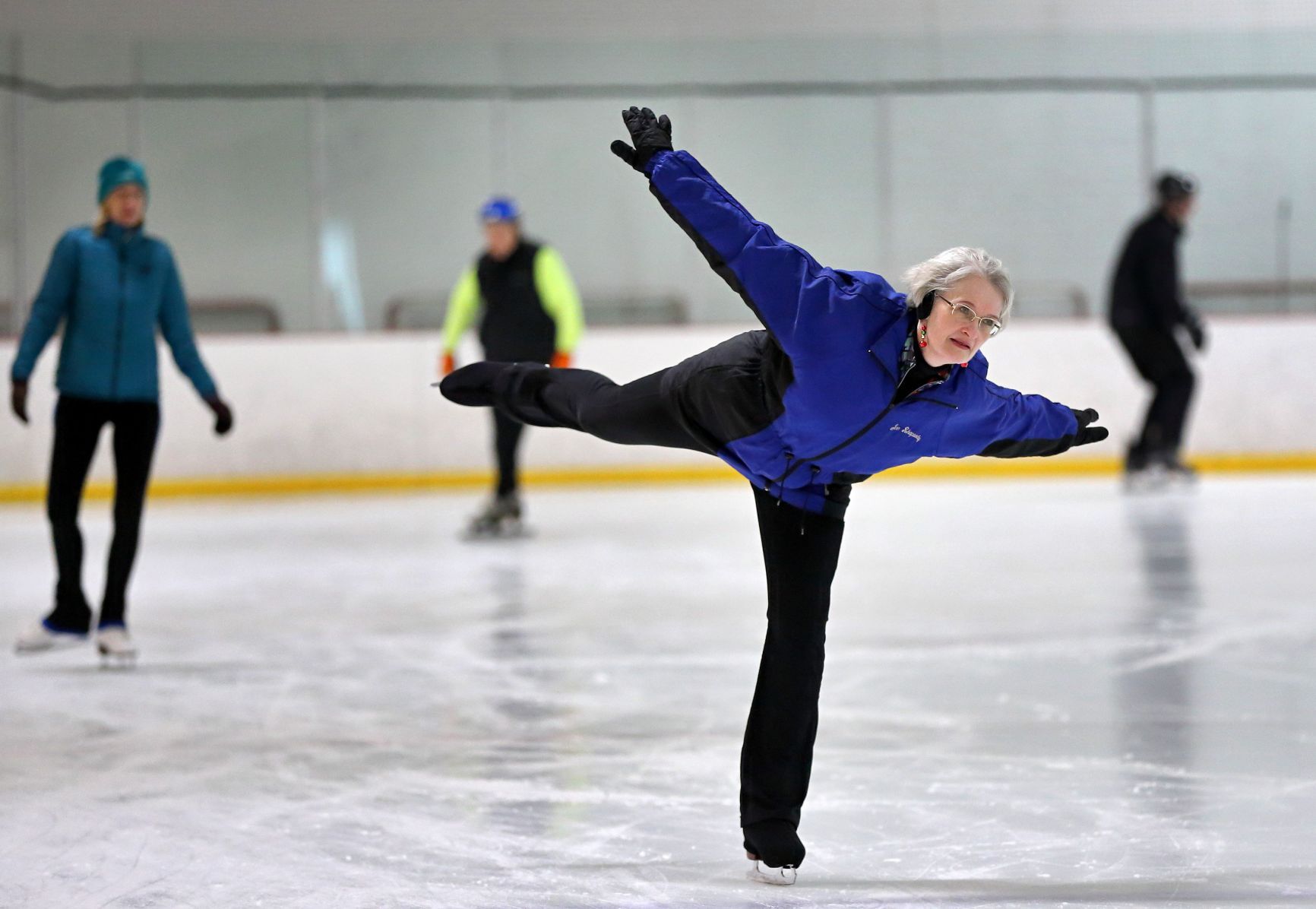 50+ ice skating group at the Brentwood Ice Rink